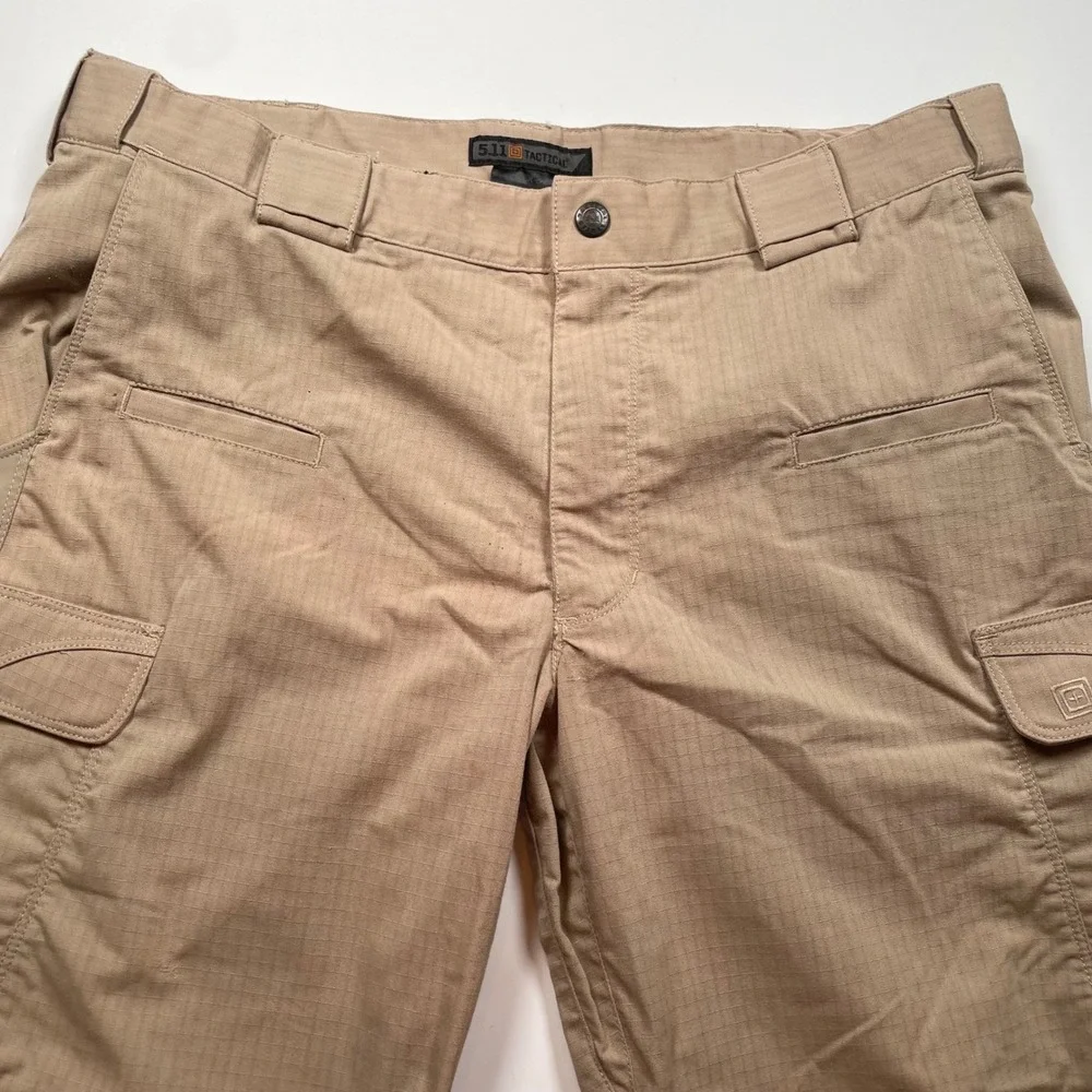 5.11 Tactical Mens Cargo Pants 36x32 Khaki Tan Ripstop Trousers 74273 Khaki